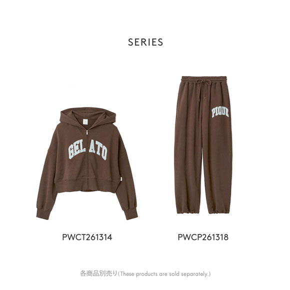 ジェラートピケ レディース カレッジロゴ裏毛毛ロングパンツ ジェラピケ ルームウェア ジェラピケ gelato pique