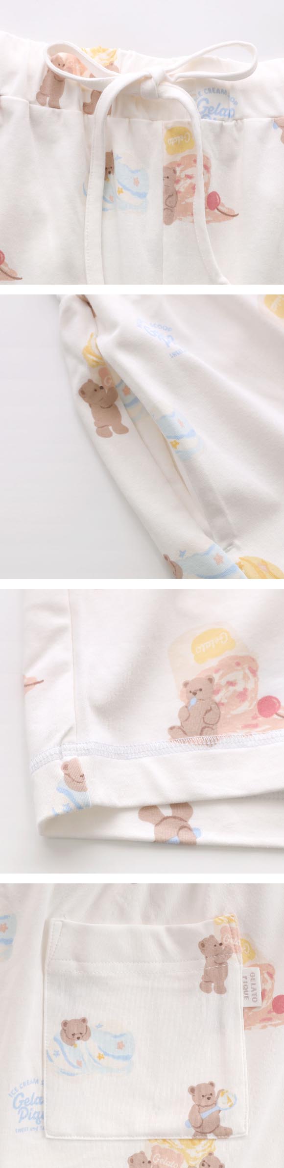 ジェラートピケ レディース アイスクリームベア柄ショートパンツ ジェラピケ パジャマ ルームウェア gelato pique