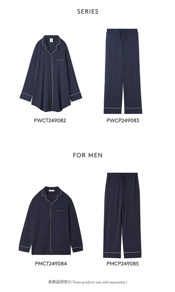 ジェラートピケ gelato pique レディース パイピングロングシャツ ジェラピケ パジャマ ルームウェア