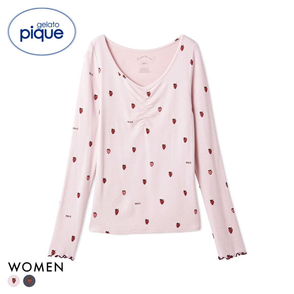 ジェラートピケ レディース レーヨンロゴロングTシャツ ジェラピケ パジャマ ルームウェア gelato pique