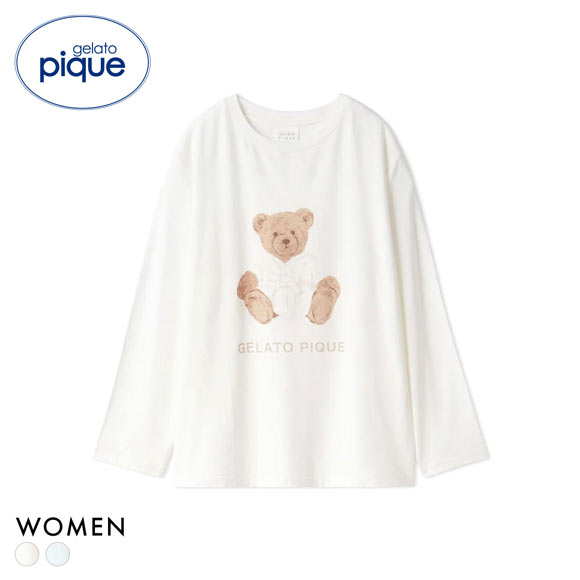 ジェラートピケ　レディース　パジャマ WOMEN】【SESAME STREET】モチーフJQDプルオーバー&ロングパンツセット