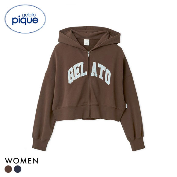 ジェラートピケ レディース カレッジロゴ裏毛パーカ ジェラピケ ルームウェア ジェラピケ gelato pique