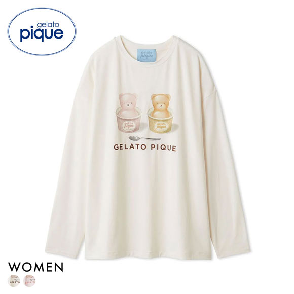 ジェラートピケ レディース Valentine ワンポイントプルオーバー ジェラピケ パジャマ ルームウェア gelato pique バレンタイン