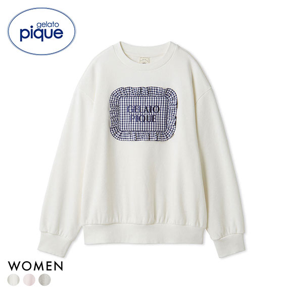ジェラートピケ レディース WhiteDay ピローモチーフ裏毛プルオーバー ジェラピケ パジャマ ルームウェア gelato pique ホワイトデー