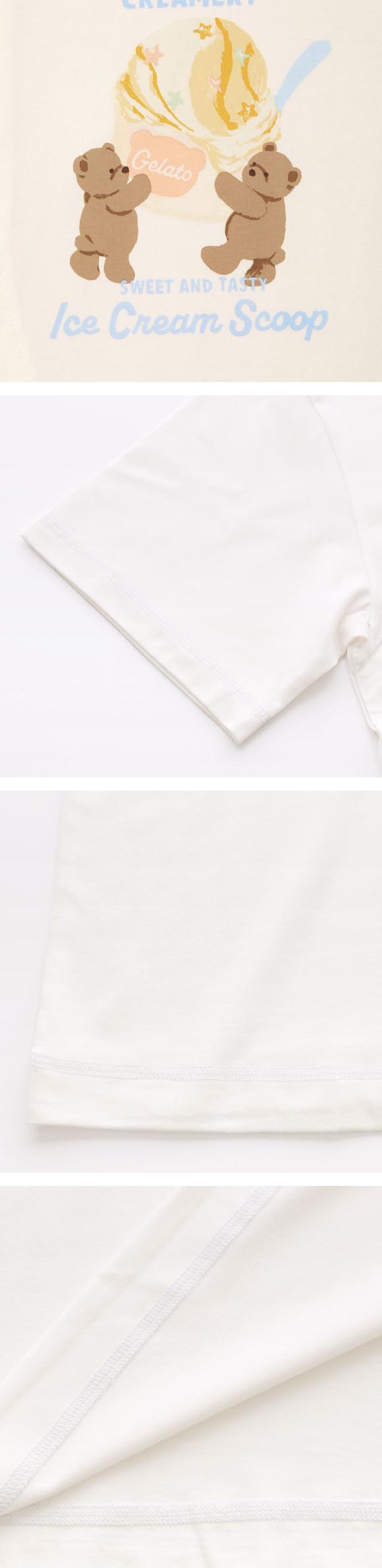 ジェラートピケ レディース アイスクリームベアワンポイントTシャツ ジェラピケ パジャマ ルームウェア gelato pique