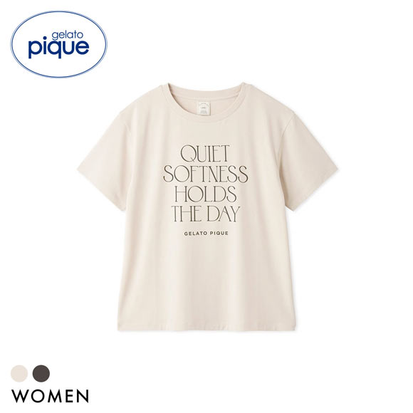 ジェラートピケ レディース 接触冷感 レーヨンロゴTシャツ ジェラピケ パジャマ ルームウェア gelato pique