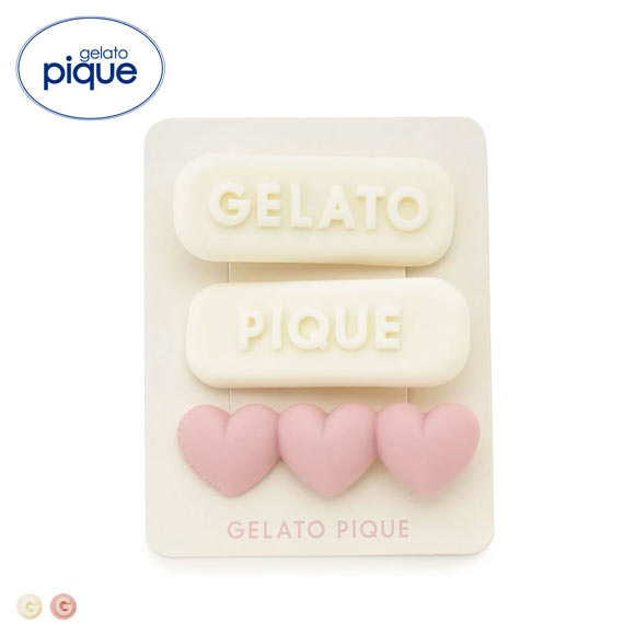 ジェラートピケ ボリュームロゴヘアクリップセット ジェラピケ gelato