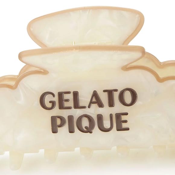 ジェラートピケ バイカラーロゴヘアクリップ ジェラピケ gelato pique