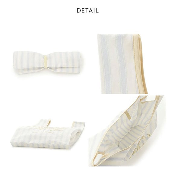 ジェラートピケ ストライプ柄miniエコバッグ ジェラピケ gelato pique