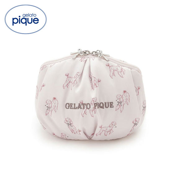 ジェラートピケ レディース プードル総柄ポーチ ジェラピケ gelato pique