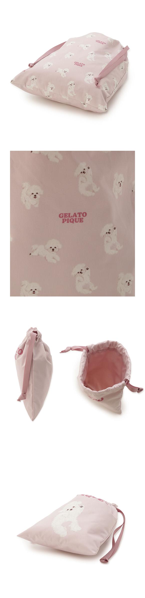 ジェラートピケ ドッグ巾着2点セット ジェラピケ gelato pique