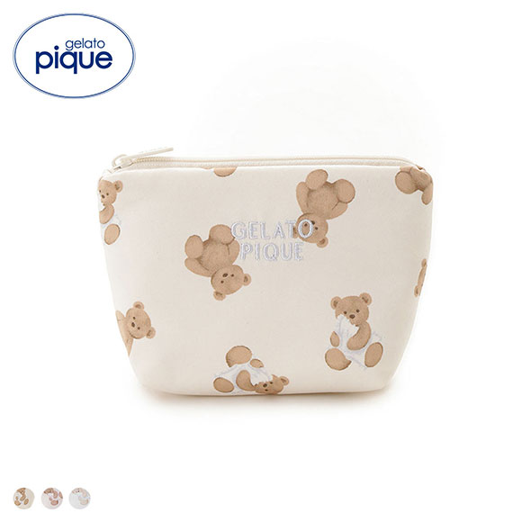 ジェラートピケ WhiteDay ベア総柄ティッシュポーチ ジェラピケ gelato pique ホワイトデー