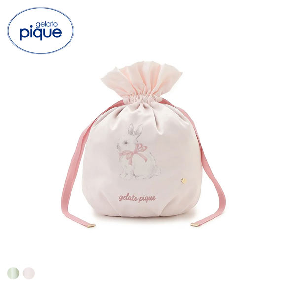 ジェラートピケ レディース ラビット柄巾着 ジェラピケ gelato pique
