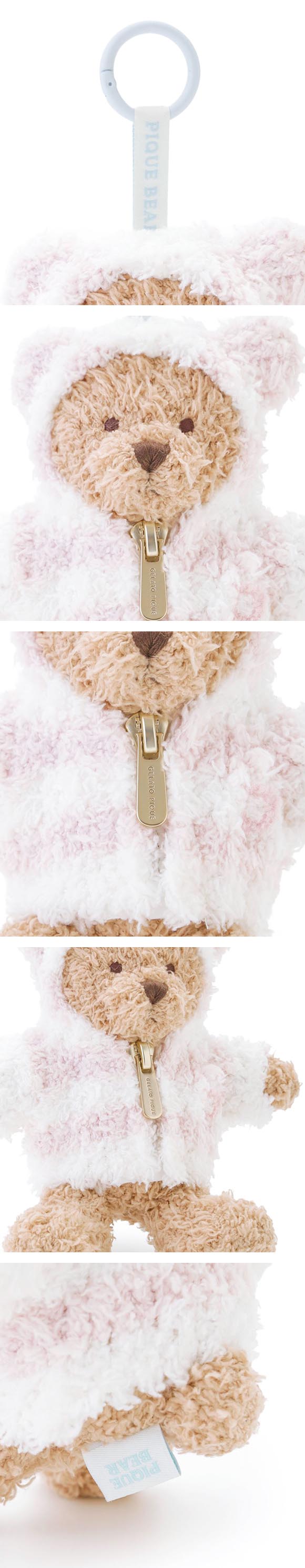 ジェラートピケ PIQUE BEAR ジェラート2ボーダーぬいぐるみチャーム ジェラピケ gelato pique