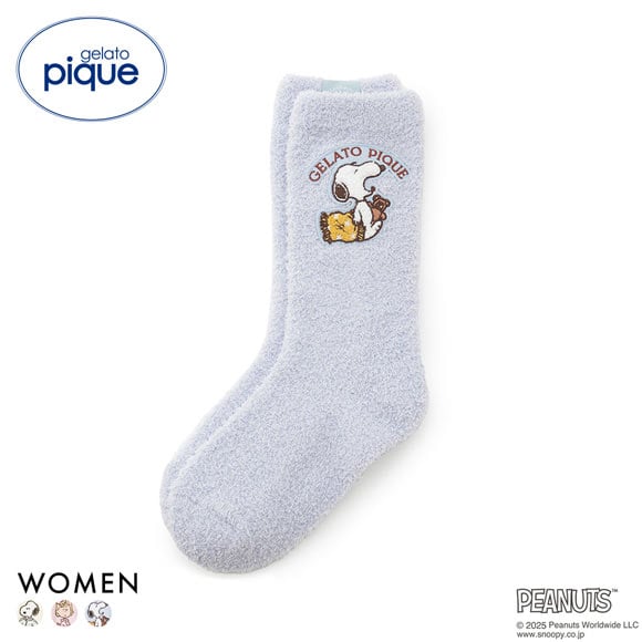 ジェラートピケ レディース PEANUTS オリジナルアートソックス ジェラピケ パジャマ ルームウェア スヌーピー gelato pique