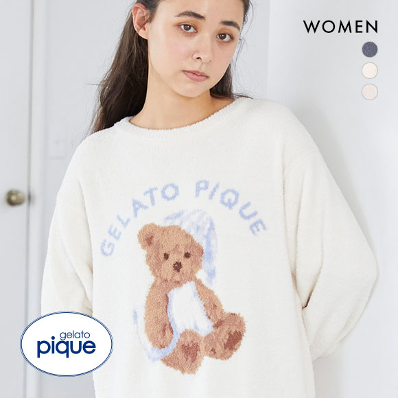 ジェラートピケ gelato pique レディース GOOD NIGHT BEAR ジャガードワンピース ジェラピケ パジャマ ルームウェア