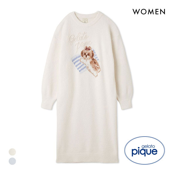 週末限定値引　雑誌掲載ジェラート ピケPEANUTジャガードワンピース　ももくろ 週末限定値引 雑誌掲載ジェラート ピケPEANUTジャガード