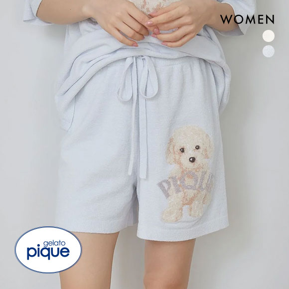 ジェラートピケ レディース トイプードルジャガードショートパンツ ジェラピケ パジャマ ルームウェア gelato pique