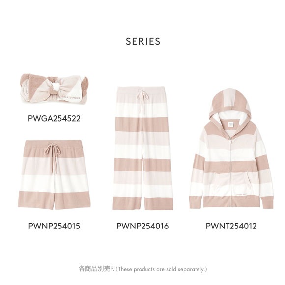 ジェラートピケ レディース スムーズィーlite3ボーダーショートパンツ ジェラピケ パジャマ gelato pique