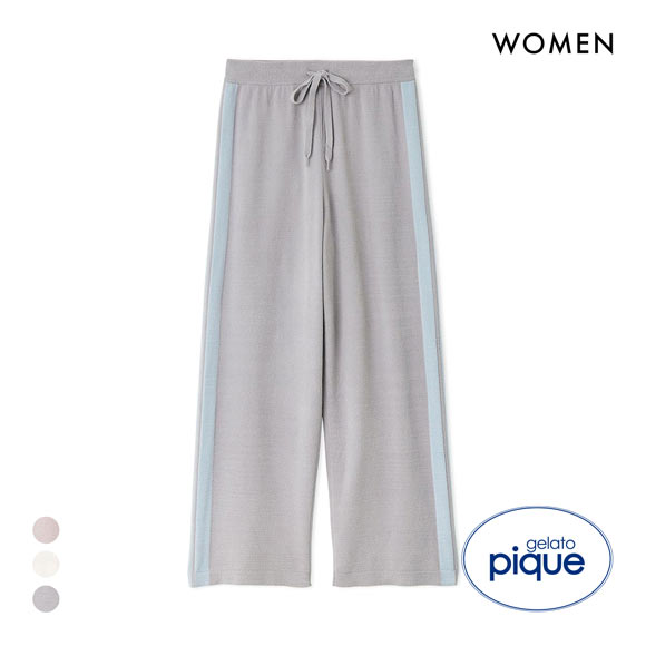 ジェラートピケ レディース エアリーモコラインロングパンツ ジェラピケ パジャマ ルームウェア gelato pique