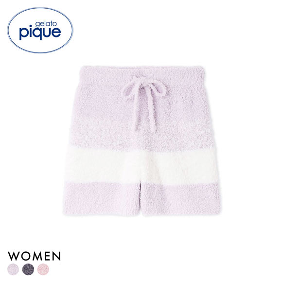 ジェラートピケ レディース ジェラート3ボーダーショーパンツ ジェラピケ パジャマ ルームウェア gelato pique