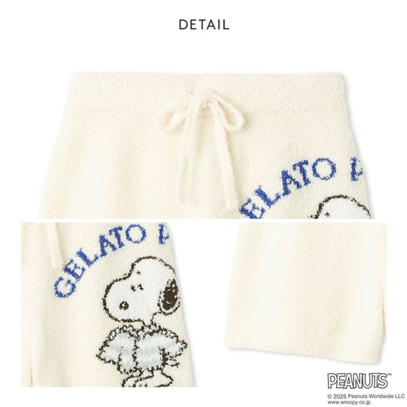 ジェラートピケ レディース PEANUTS オリジナルジャガードショートパンツ ジェラピケ パジャマ ルームウェア スヌーピー gelato pique