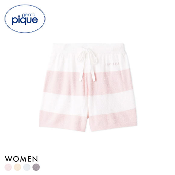 ジェラートピケ レディース スムーズィー2ボーダーショートパンツ ジェラピケ ルームウェア gelato pique