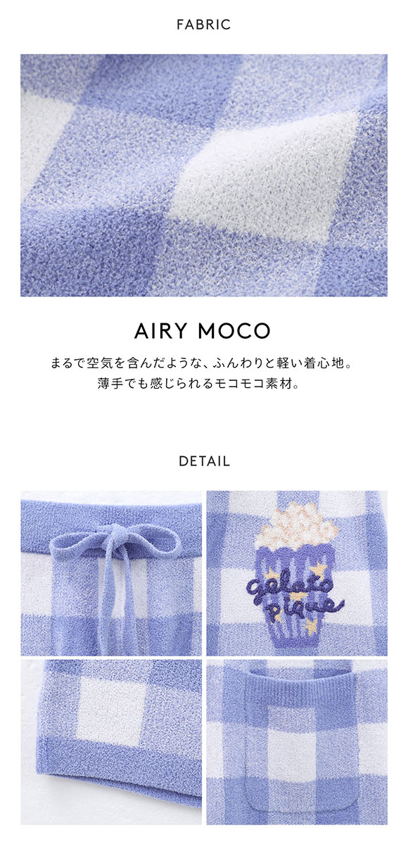 ジェラートピケ レディース エアリーモコギンガムチェック柄ショート