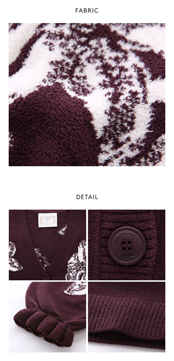 ジェラートピケ レディース MUCHA リリージャガードカーディガン