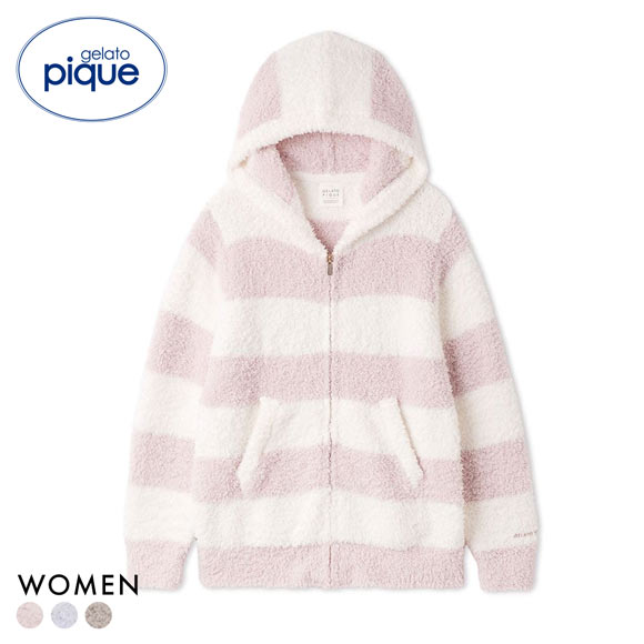 ジェラートピケ レディース ジェラート2ボーダーパーカ ジェラピケ