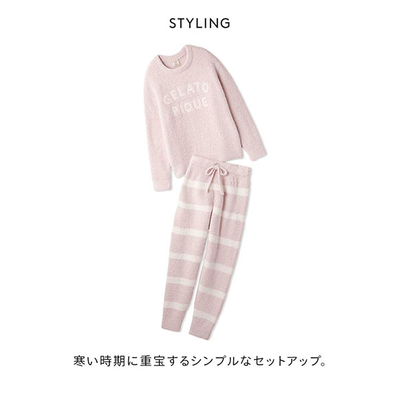 ジェラートピケ レディース パウダーロゴジャガードプルオーバー