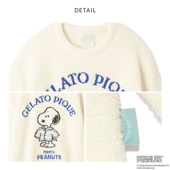 ジェラートピケ レディース PEANUTS オリジナルジャガードプルオーバー ジェラピケ パジャマ ルームウェア スヌーピー gelato pique