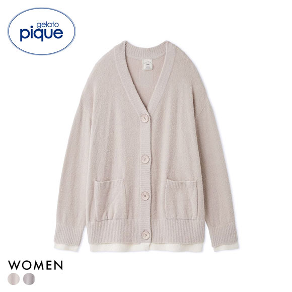 ジェラートピケ レディース レイヤードホットスムーズィーカーディガン ジェラピケ パジャマ ルームウェア gelato pique