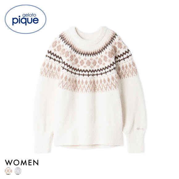 ジェラートピケ レディース ノルディックプルオーバー ジェラピケ パジャマ ルームウェア gelato pique