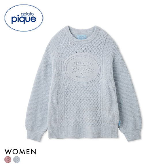 ジェラートピケ レディース Valentine アランプルオーバー ジェラピケ パジャマ ルームウェア gelato pique バレンタイン