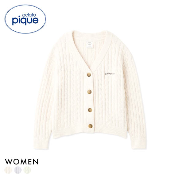 ジェラートピケ レディース エアリーモコアランカーディガン ジェラピケ パジャマ ルームウェア gelato pique