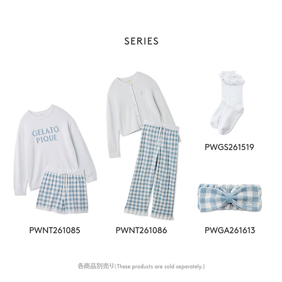 ジェラートピケ レディース WhiteDay ロゴプルオーバー＆チェックショートパンツセット ジェラピケ ルームウェア gelato pique ホワイトデー