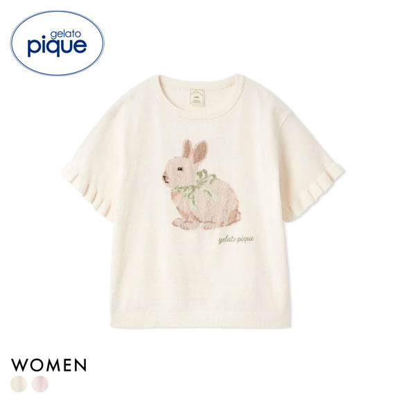 ジェラートピケ レディース エアリーモコラビットジャガードプルオーバー ジェラピケ パジャマ ルームウェア gelato pique