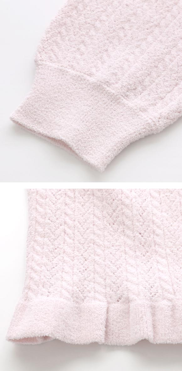 ジェラートピケ レディース エアリーモコ柄編みカーディガン ジェラピケ パジャマ ルームウェア gelato pique