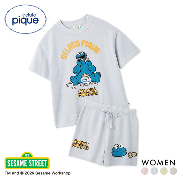 ジェラートピケ SESAME STREET エアリーモコジャガードプルオーバー