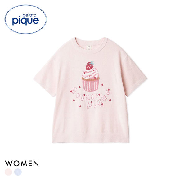 ジェラートピケ レディース エアリーモコモチーフジャガードプルオーバー ジェラピケ パジャマ gelato pique