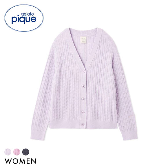 ジェラートピケ レディース スムーズィーliteアランカーディガン ジェラピケ パジャマ ルームウェア gelato pique