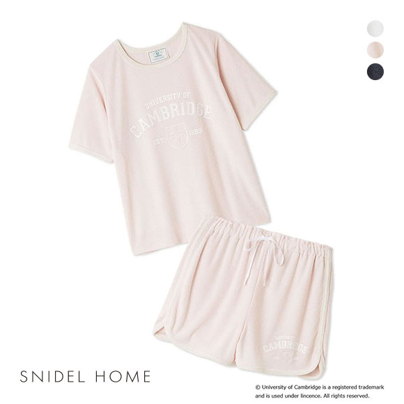 スナイデルホーム University of Cambridge パイルカット セットアップ パジャマ ルームウェア SNIDEL HOME ケンブリッジ大学