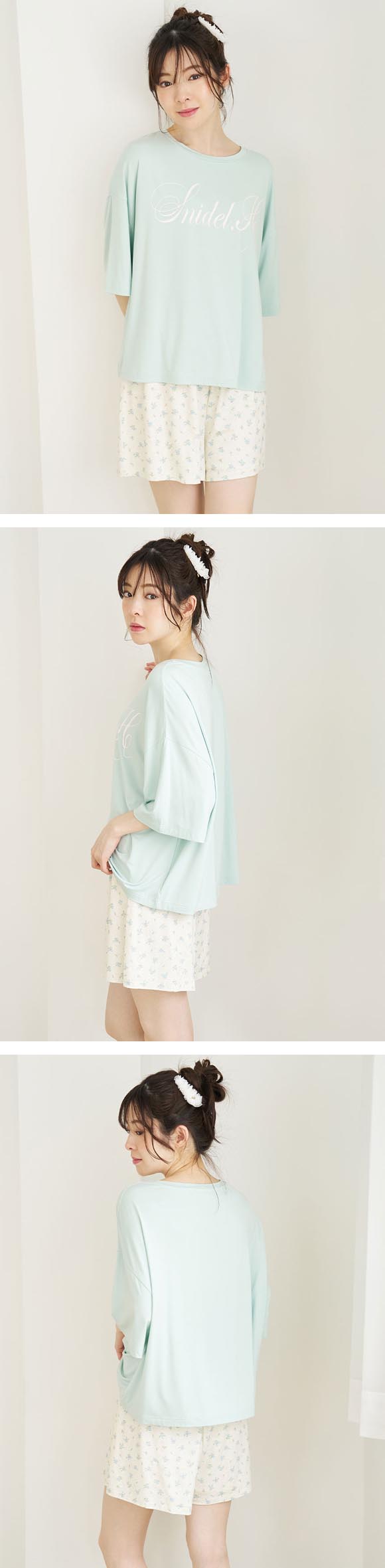 スナイデルホーム 接触冷感 Tシャツセットアップ 上下セット パジャマ ルームウェア SNIDEL HOME