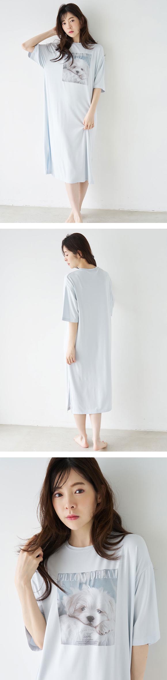 スナイデルホーム 接触冷感 DOG Tシャツワンピース パジャマ ルームウェア SNIDEL HOME