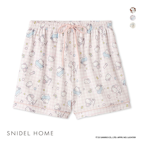 スナイデルホーム ハローキティ 総柄ショートパンツ パジャマ ルームウェア HELLO KITTY SNIDEL HOME