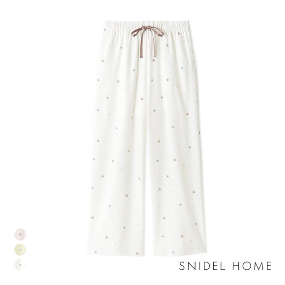 スナイデルホーム 総柄ロングパンツ 接触冷感 SNIDEL HOME