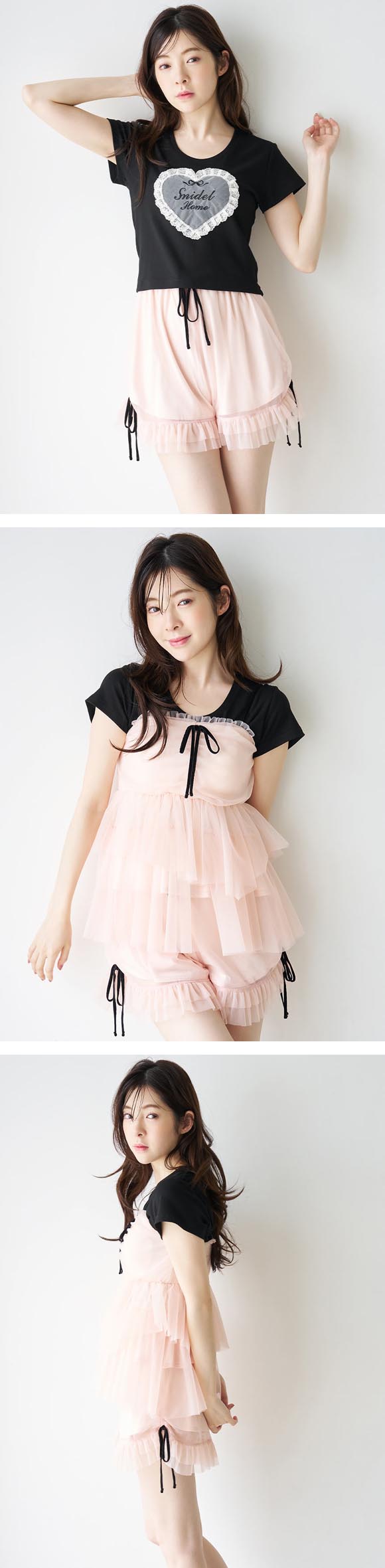 スナイデルホーム チュールショートパンツ パジャマ ルームウェア SNIDEL HOME
