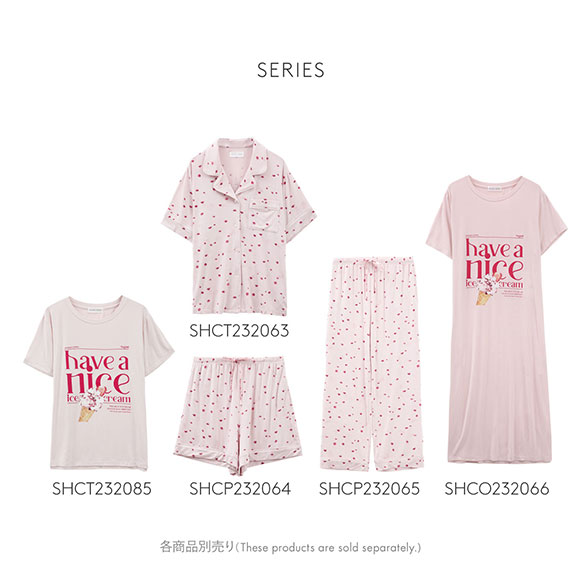 スナイデルホーム SNIDEL HOME 【SorbetFeel】プリント開襟シャツ パジャマ ルームウェア