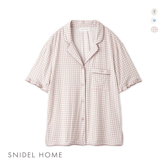 スナイデルホーム バリエ開襟シャツ パジャマ ルームウェア SNIDEL